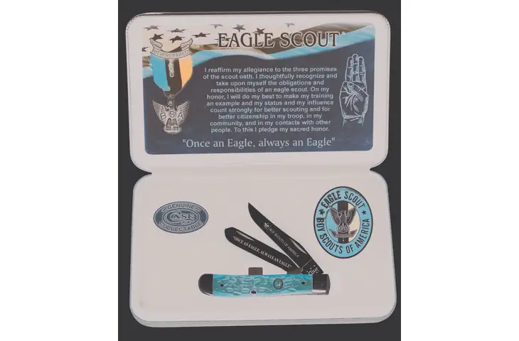 Case Eagle Scout Smooth Red Bone Mini Trapper Knife