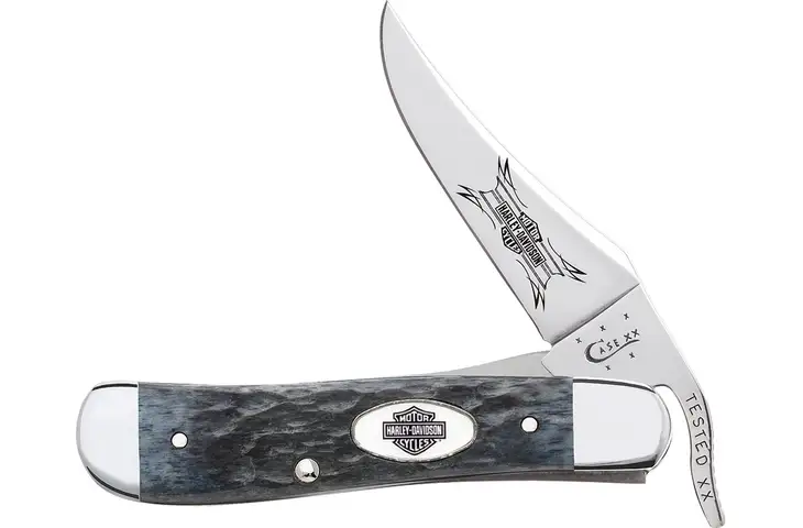 Case RussLock Harley Gray Bone Folding Knife
