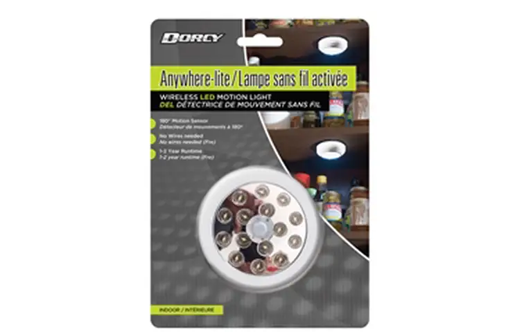 Dorcy 180-Degree Wireless Motion Sensor 15-LED Anywhere Light