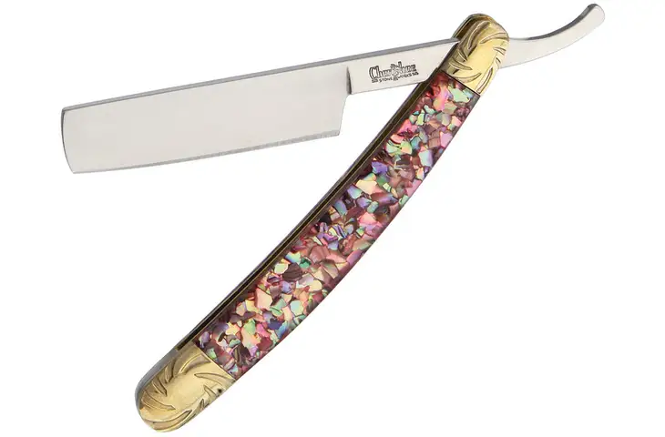 Frost Razor Red Abalone Folding Knife