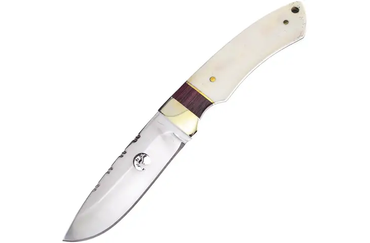 Frost Skinner White Smooth Bone Fixed Blade Knife